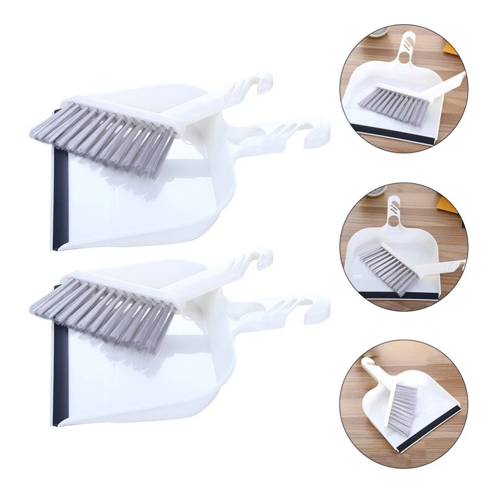 2 Sets Kitchen Cleaning Desktop Broom Mini Dustpan and Brush Child