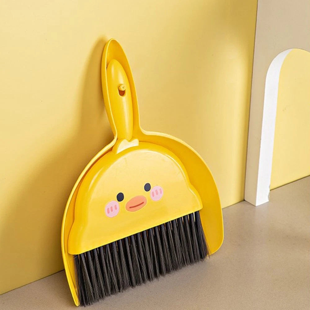 2 Sets Dustpan and Brush Mini Broom Child Pupils Desktop Cleaning