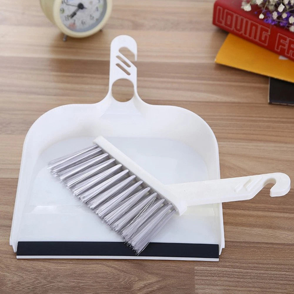 2 Sets Kitchen Cleaning Desktop Broom Mini Dustpan and Brush Child