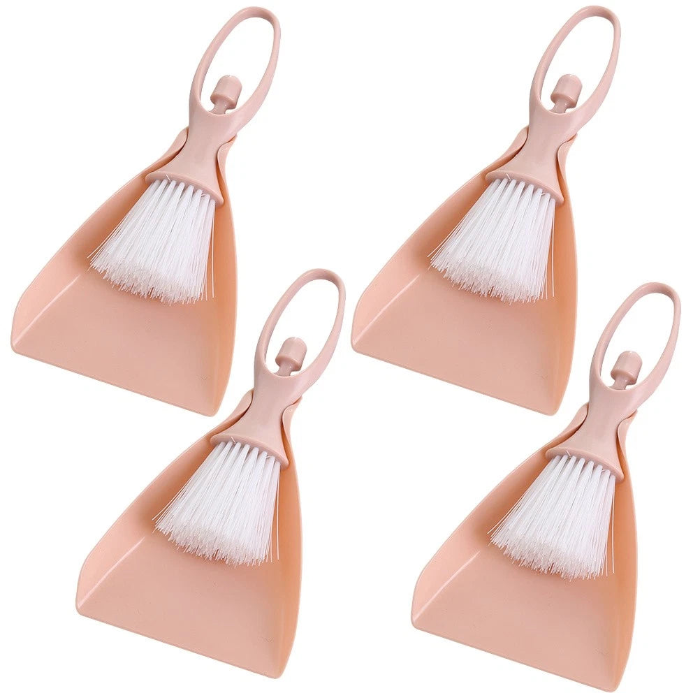 4 Sets Mini Broom Dustpan and Brush Toddler Miniature for Desktop Cleaning