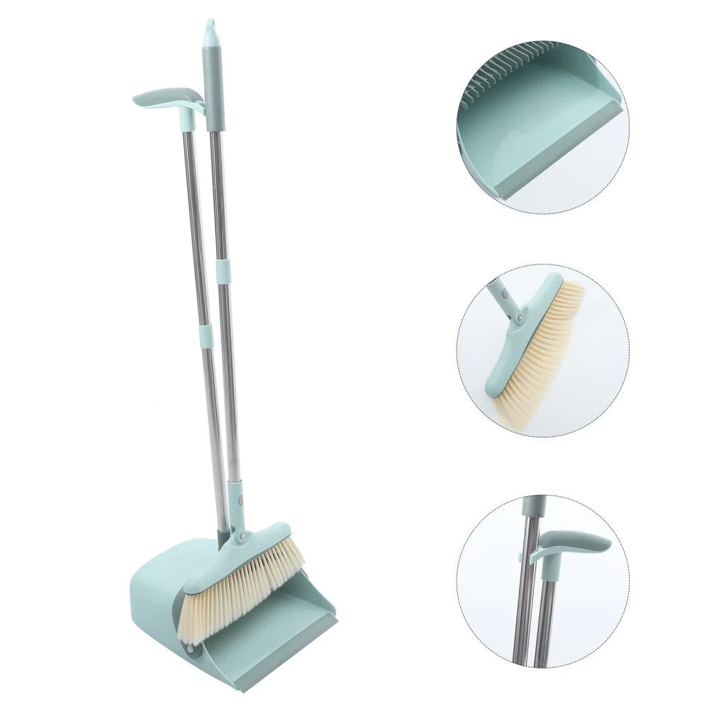 1 Set of Household Broom and Dustpan Reusable Broom Dustpan Home Cleaning