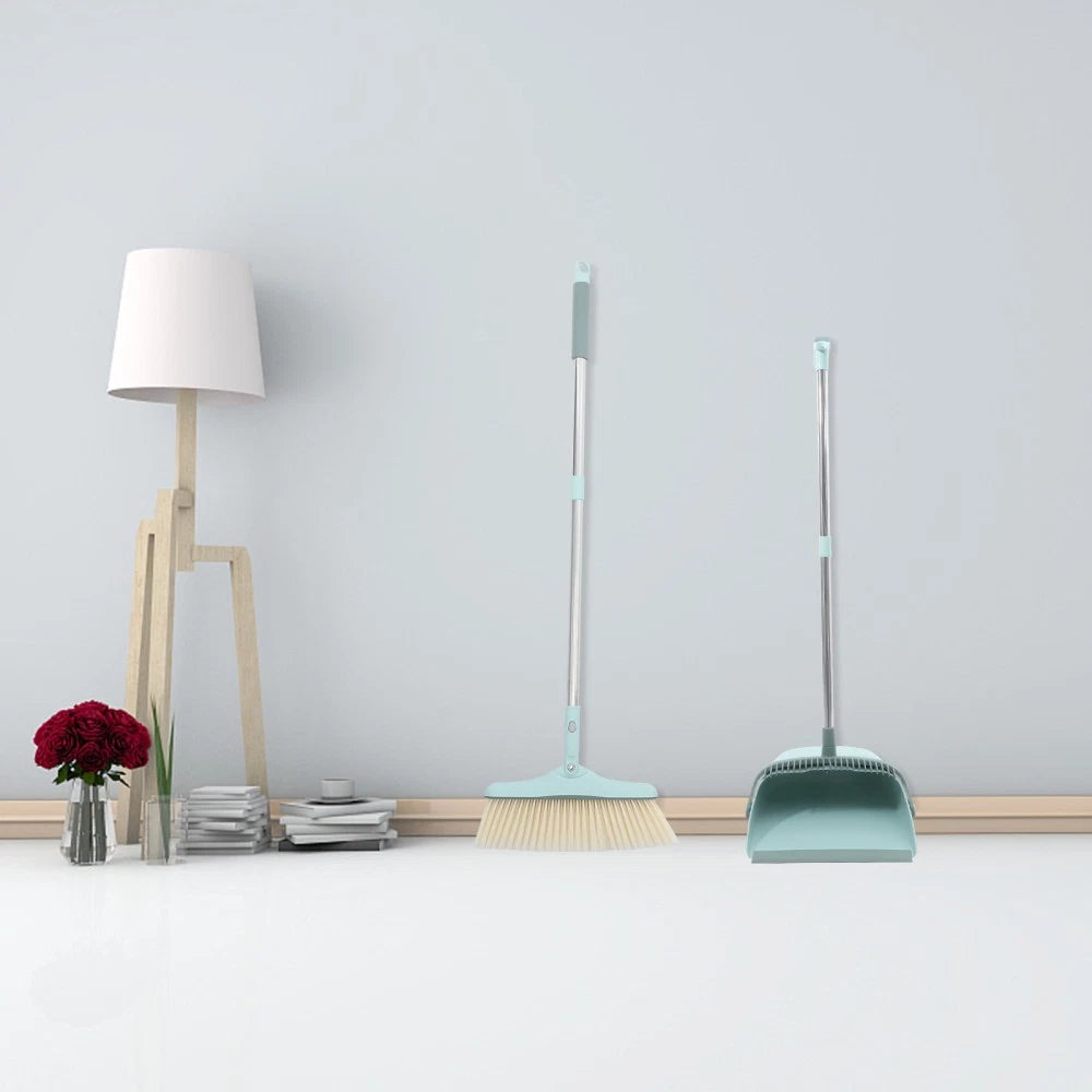 1 Set of Household Broom and Dustpan Reusable Broom Dustpan Home Cleaning