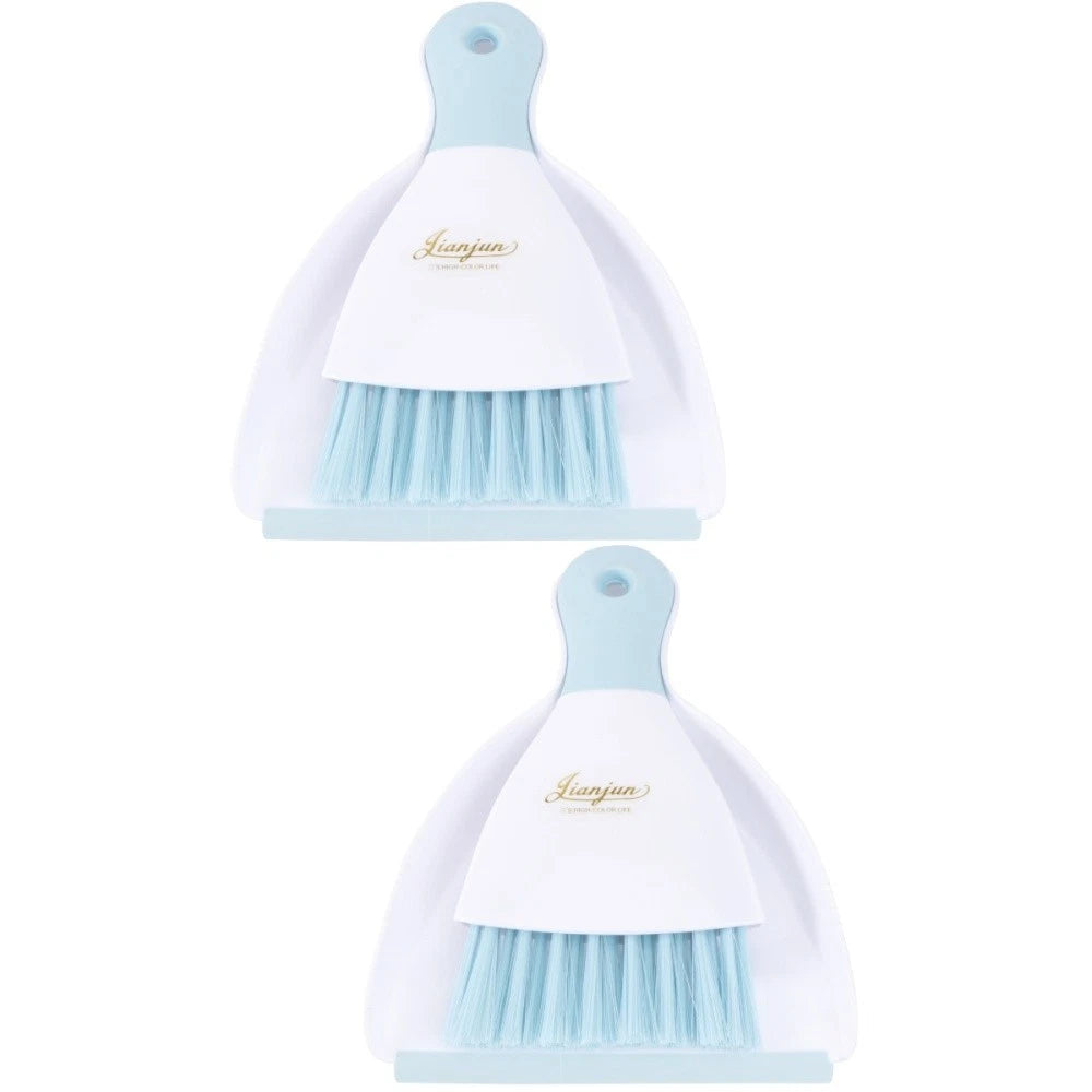 2 Pieces Convenient Small Dustpan Set Household Supplies Cleaning