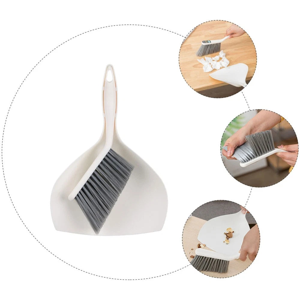 2 Sets Desktop Cleaning Kit Accessories Broom Dustpan Combination