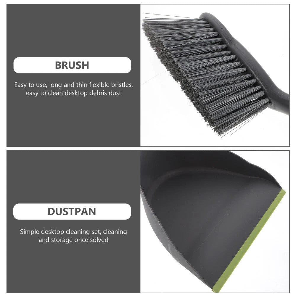 2 Sets  of Mini Cleaning Broom and Dustpan Household Garbage Cleaning Tool