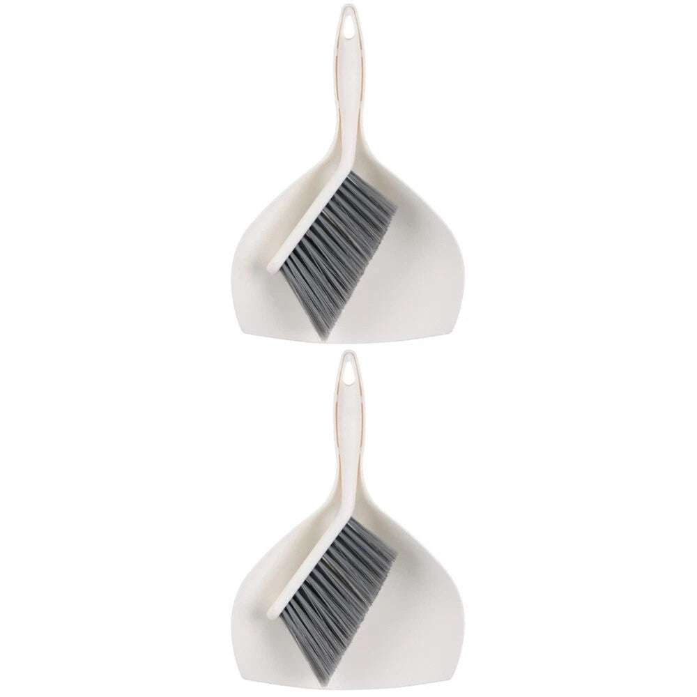 2 Sets Mini Dustpan Broom and Desktop Child Hand Household Cleaning Tools