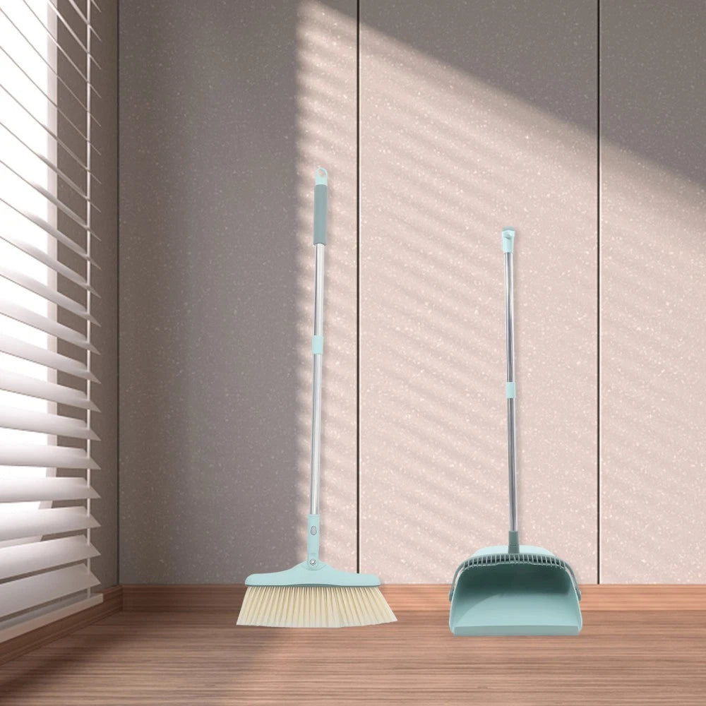 1 Set of Household Broom and Dustpan Reusable Broom Dustpan Home Cleaning
