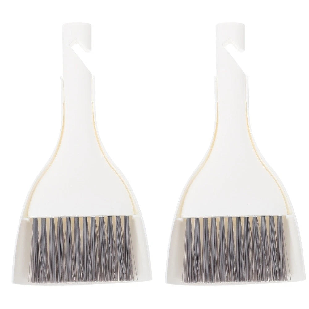 2 Sets Mini Dustpan Broom Desktop Cleaner Small Brush for Cleaning