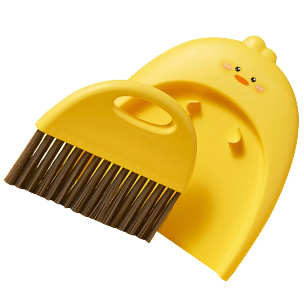 Mini Dustpan Set Baby Child Small Plastic Broom and Tabletop Cleaning Brush