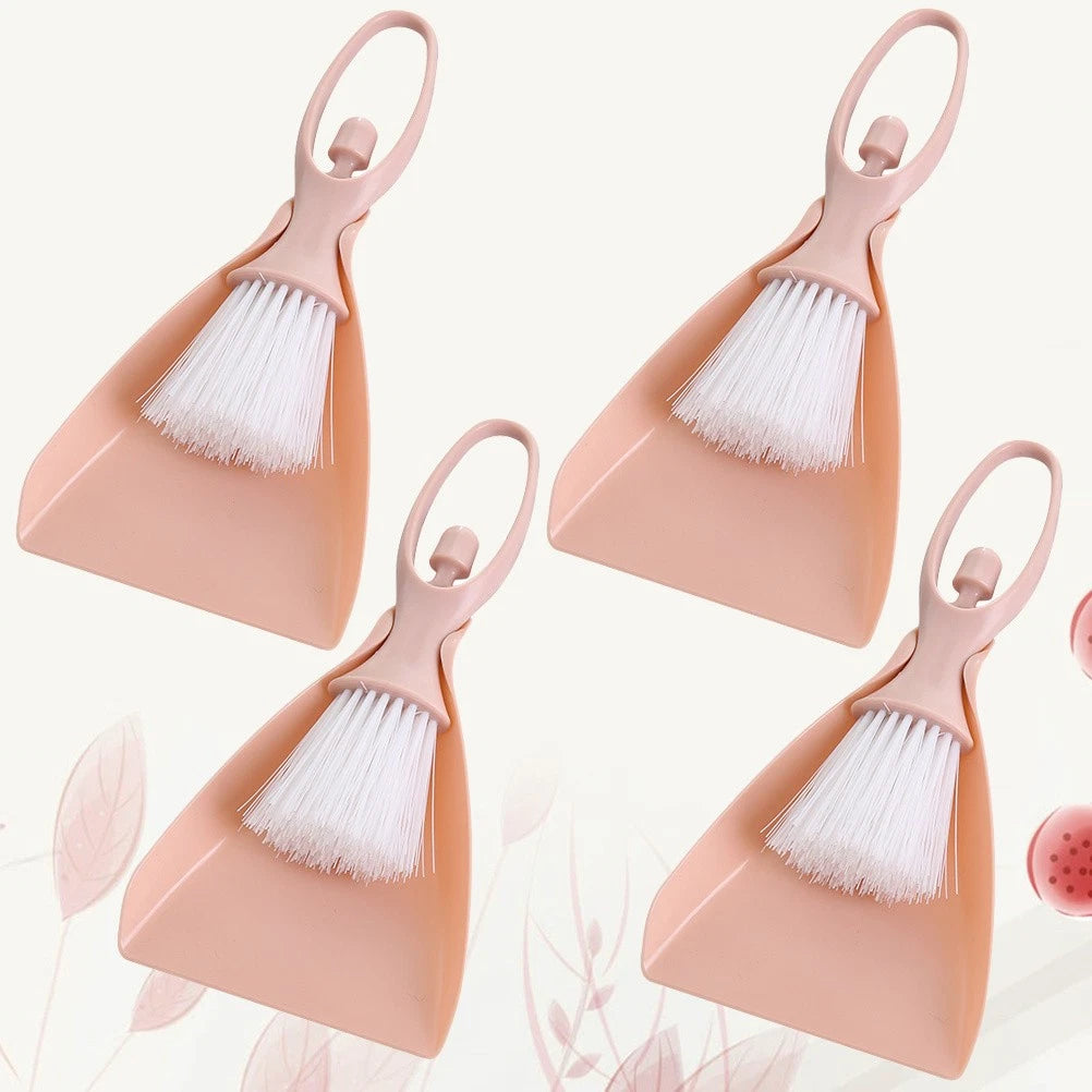 4 Sets Mini Broom Dustpan and Brush Toddler Miniature for Desktop Cleaning