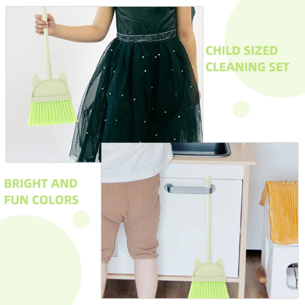 2 Pcs Children's Broom Set Toddler Baby Dust Pan and Kids Dustpan