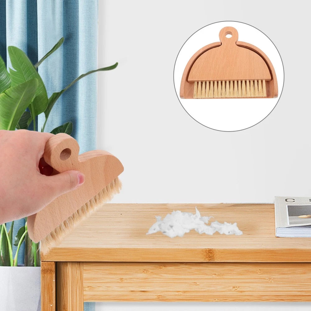 Mini Whisk Broom Desktop Cleaning Brush Set Dad Sweeping and Dustpan Hand Small
