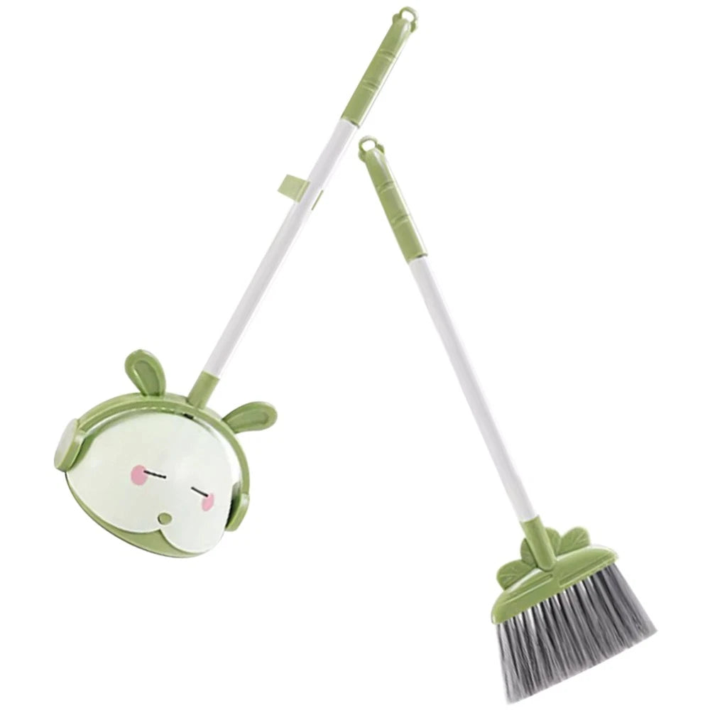 Children's Broom Set Toddler Handheld Small with Dustpan Kids Sweeper