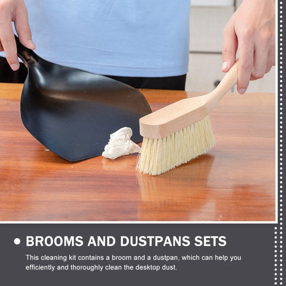 Garbage and Broom Set Sweeping Brush Dustpan Small Child Mini Portable