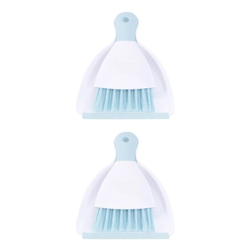2 Pieces Convenient Small Dustpan Set Cleaning Broom Desktop Cleaner