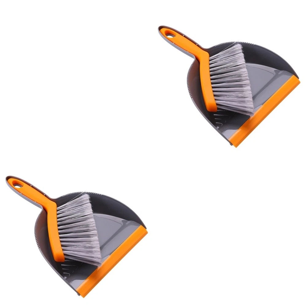 2 Count Mini Broom Set Desktop Dustpan and Small Hand Cleaning Brush