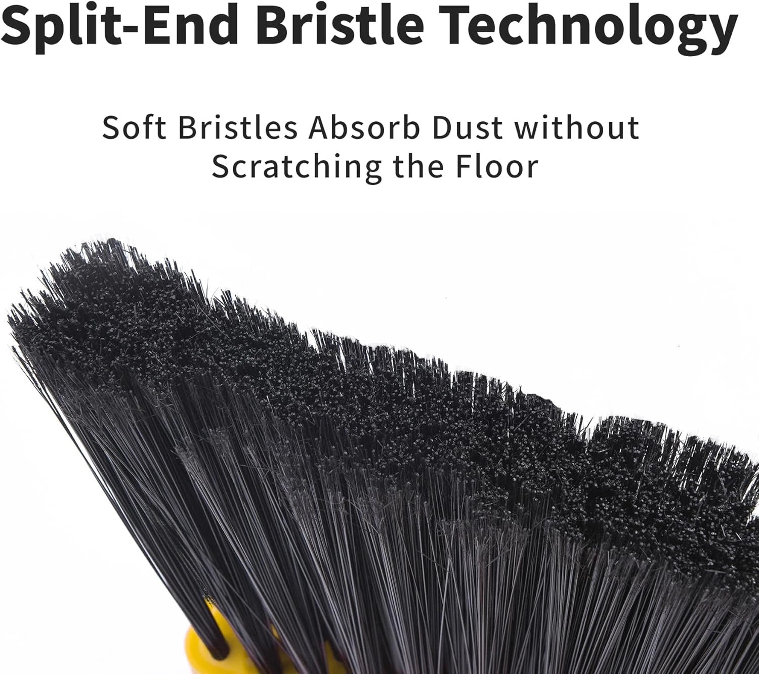 Broom with Dustpan Combo Set, Brooms & Dustpans Sets w/ 51'' Long Handle, Large