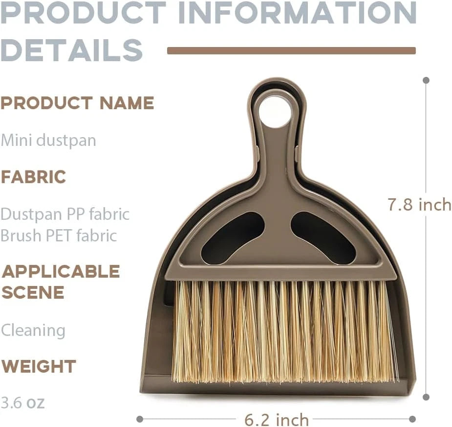 Small Broom and Dustpan Set Mini Dustpan and Brush, Hand Broom and Dustpan Set,