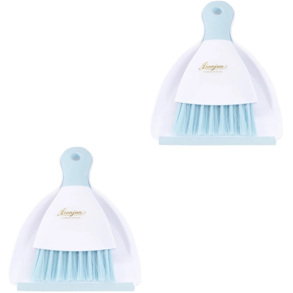 2 Pieces Convenient Small Dustpan Set Cleaning Broom Desktop Cleaner