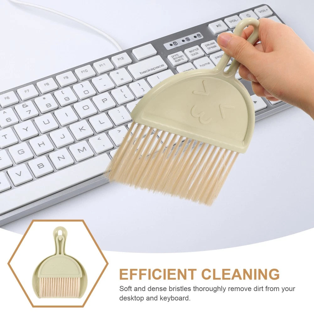 Cleaning Brush Set Dust Pan and Broom Desktop Mini Child Dustpan