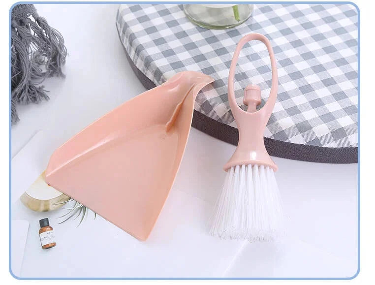 Home Keyboard Hair Brush Mini Floor Dust Broom and Dustpan Set Cleaning Tool New