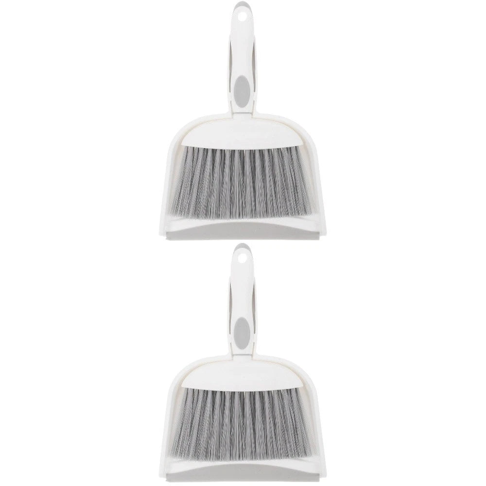 1 Set Small Broom Dustpan Kit Desktop Whisk Broom Brush And Waste Bin Tabletop