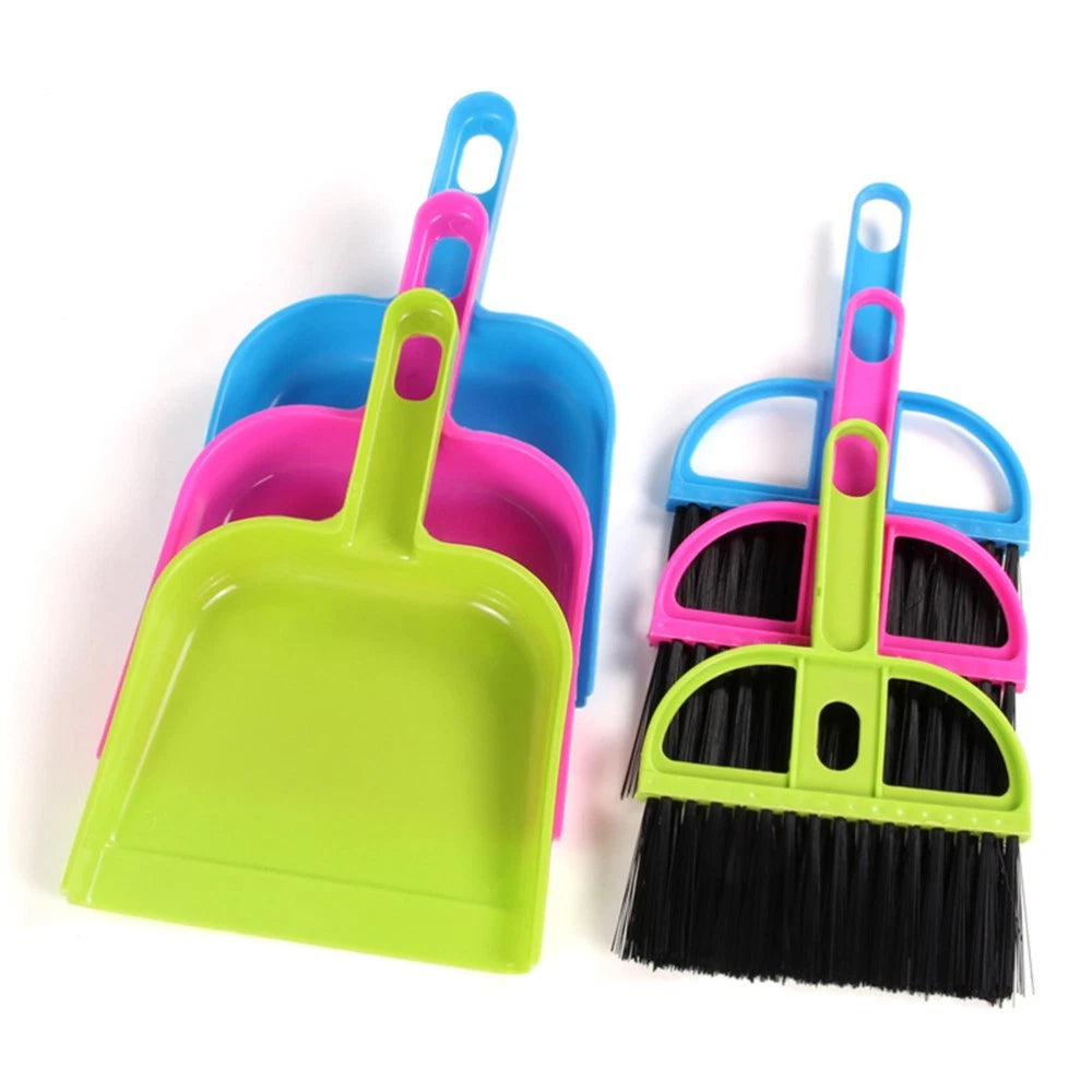 6 Sets Sweeping Brush and Dustpan Small Broom Computer Cleaner Kit