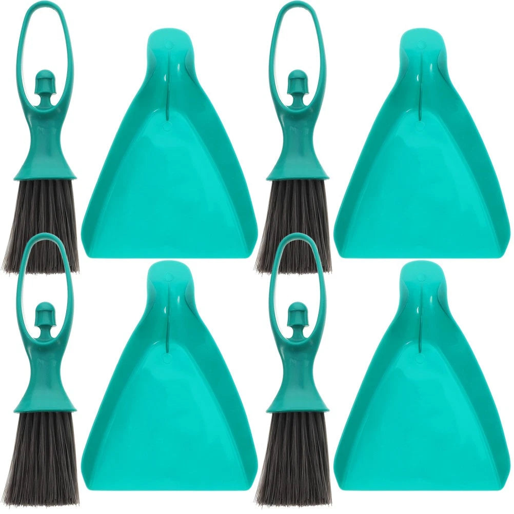 4 Sets Mini Broom Desktop Dustpan Brush Household Cleaning Kit Portable