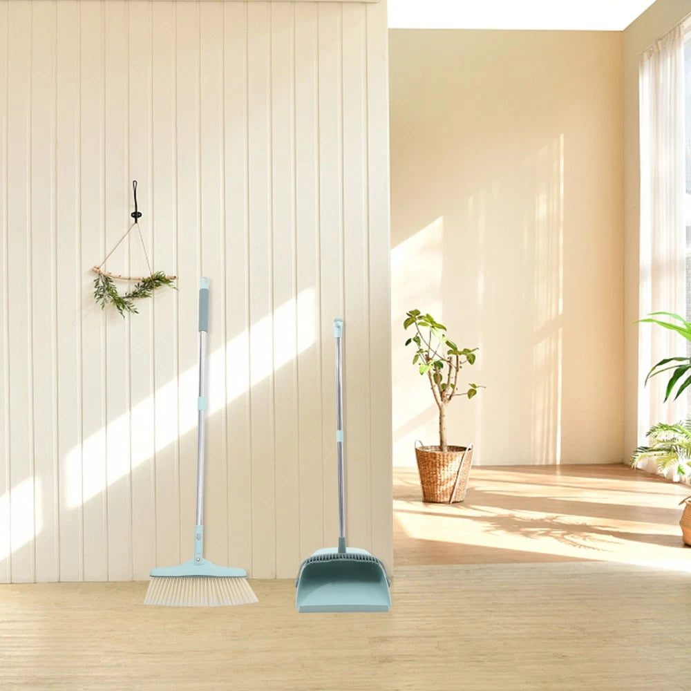 1 Set of Household Broom and Dustpan Reusable Broom Dustpan Home Cleaning