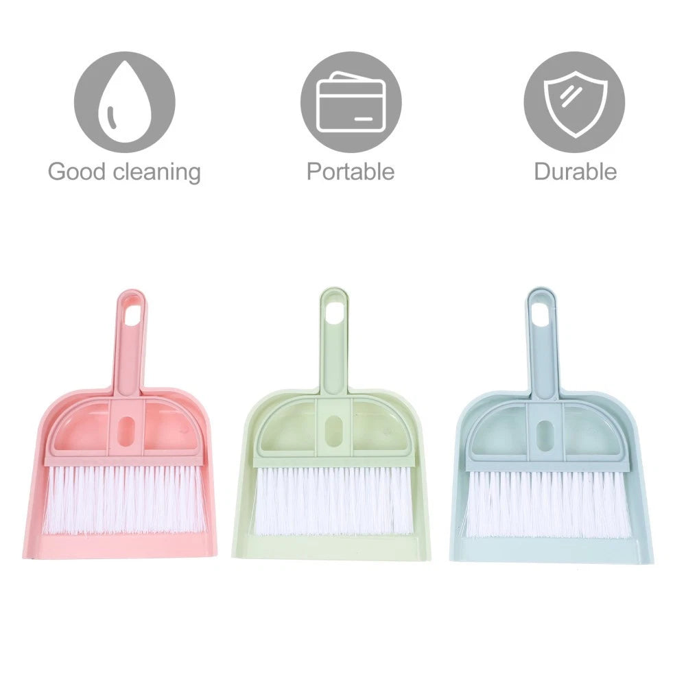 6 Sets Cleaning Artifact Set Broom With Shovel Dustpan And-