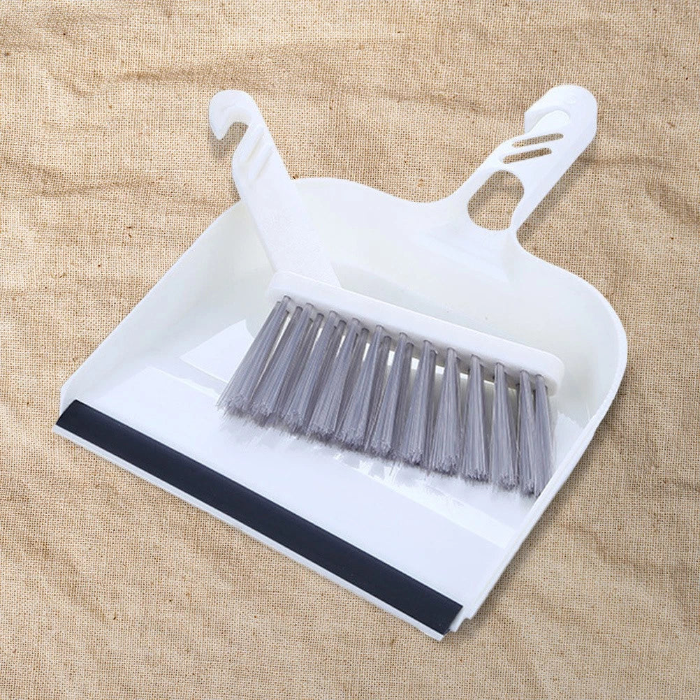 2 Sets Kitchen Cleaning Child Mini Dustpan and Brush Broom with Desktop Sweep
