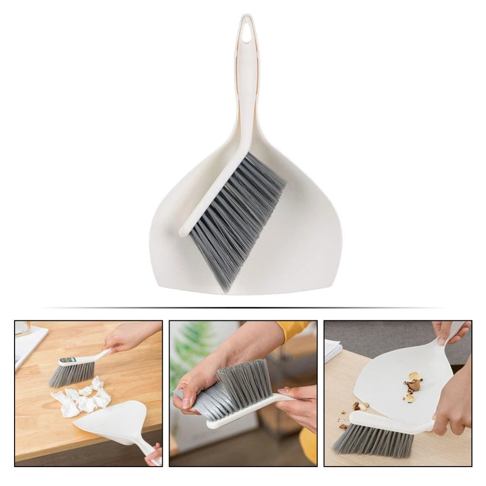 2 Sets Desktop Cleaning Kit Accessories Broom Dustpan Combination