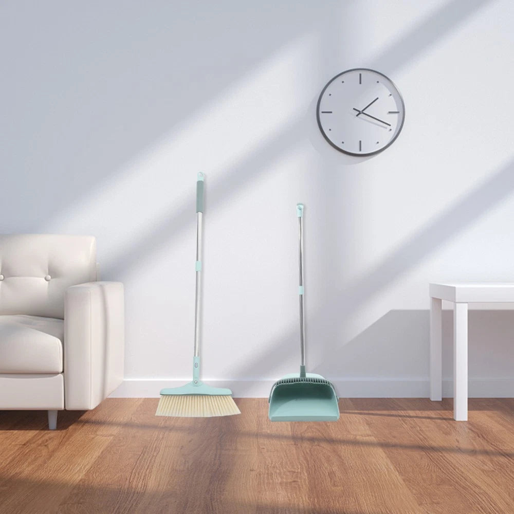 1 Set of Household Broom and Dustpan Reusable Broom Dustpan Home Cleaning