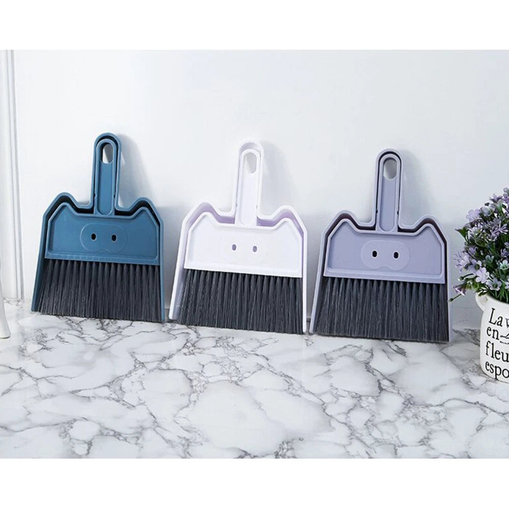 2 Sets Keyboard Cleaning Brush Child Desk Supplies Broom and Dustpan