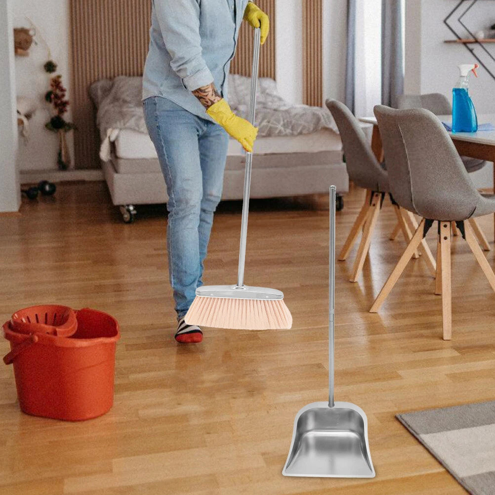 Broom Garbage Set Office Dust Pan and Brushes Cleaning Dustpan for Home