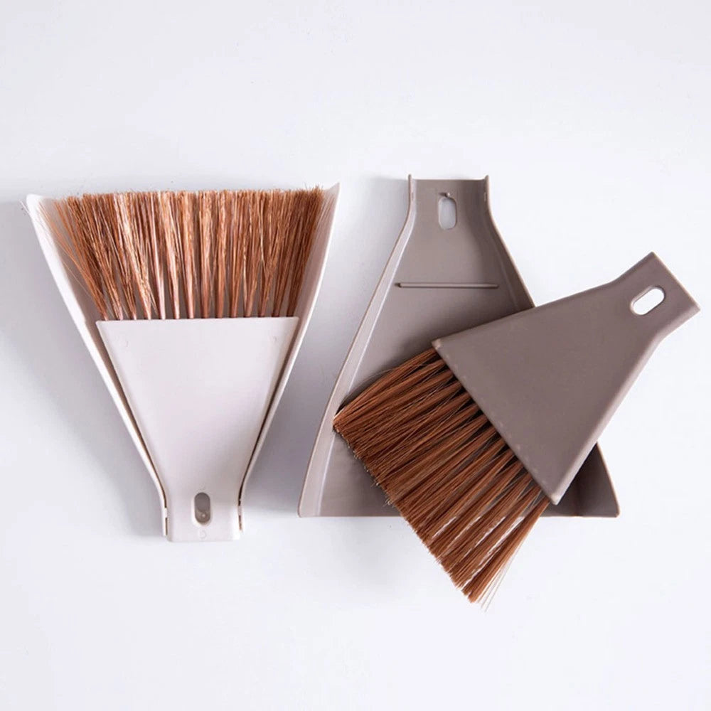 2 Set Preschool Education Broom Travel Child Dusting Brush Mini Dustpan and