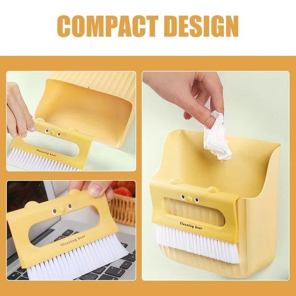 Cleaning Broom Set Mini Desk Brush Dust Pan and Brushes Counter Top