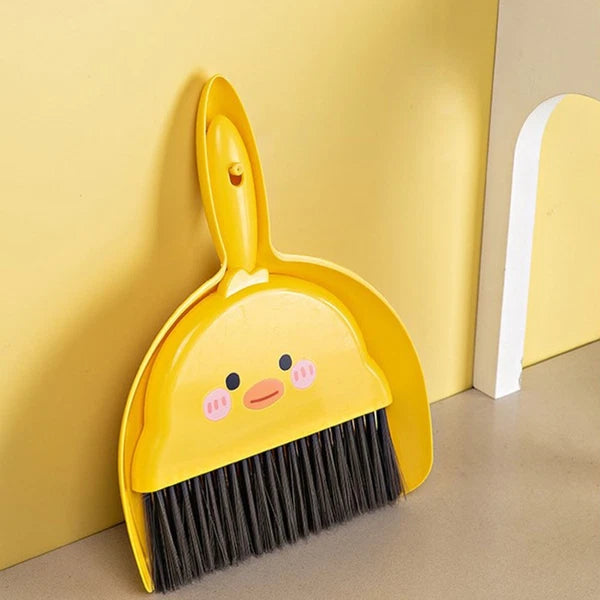2 Sets Dustpan and Brush Mini Broom Child Pupils Desktop Cleaning