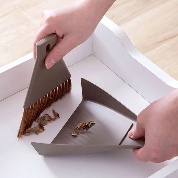 2 Set Preschool Education Broom Child Travel Fireplace Mini Dustpan and Brush
