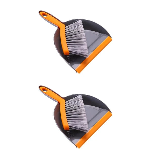 2 Count Mini Broom Set Desktop Dustpan and Small Hand Cleaning Brush