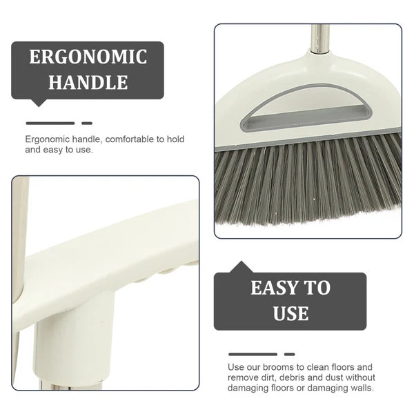 Broom Set Cleaning Supply Kit Household Sweeper with Dustpan Office Floor