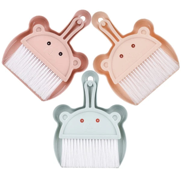 3 Sets Cartoon Broom Dustpan Mini and sweeper Small Table Brush