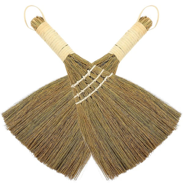 2 Pcs Desktop Duster Broom Set Cleaning Office Baby Small Dustpan