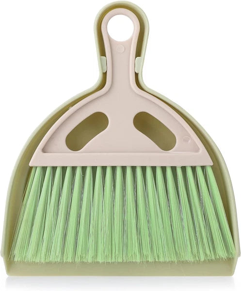 Small Broom and Dustpan Cleaning Set Mini Whisk Dustpan and Brush with Handle