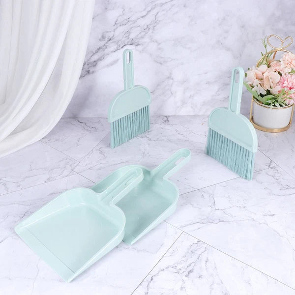 2 Sets Mini Dustpan Broom Pet Cage Cleaning Supplies Small Brush