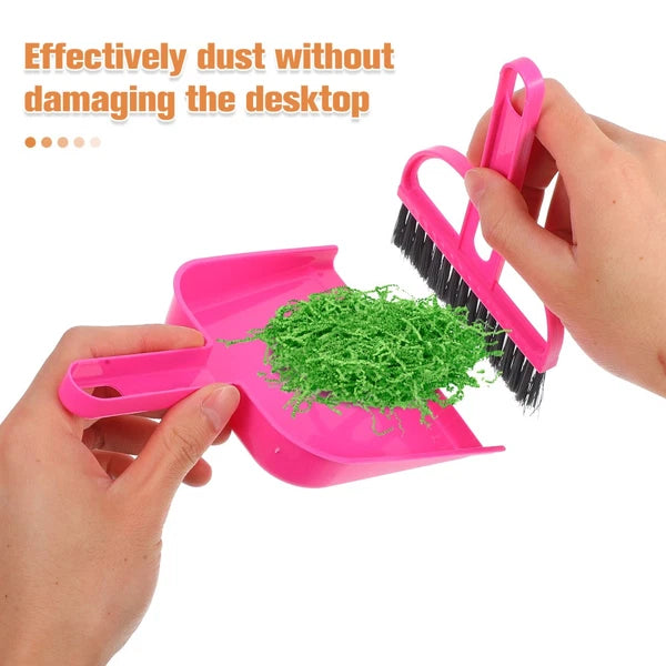Desktop Broom Set Work Children House Cleaning Toys Small Dustpan