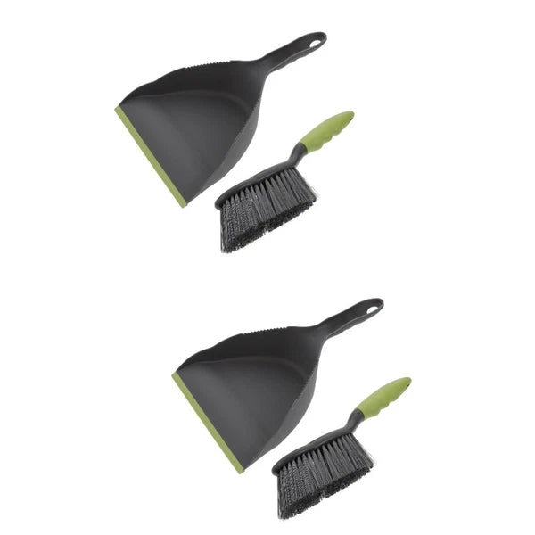 2 Sets  of Mini Cleaning Broom and Dustpan Household Garbage Cleaning Tool