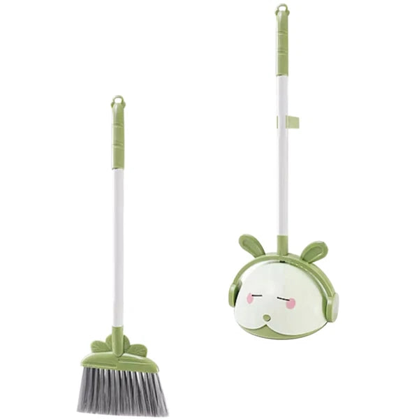 Children's Broom Set Toddler Handheld Small with Dustpan Kids Sweeper
