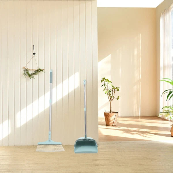 1 Set of Household Broom and Dustpan Reusable Broom Dustpan Home Cleaning