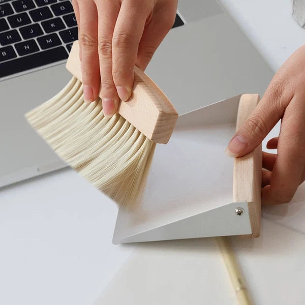Desktop Cleaning Kit Child Travel Mini Broom for Coffee Bar Small Dustpan